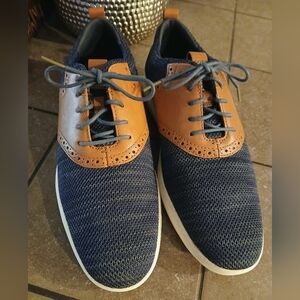 Cole Haan Zero Grand Men's Navy and Tan Oxfords, 10.5